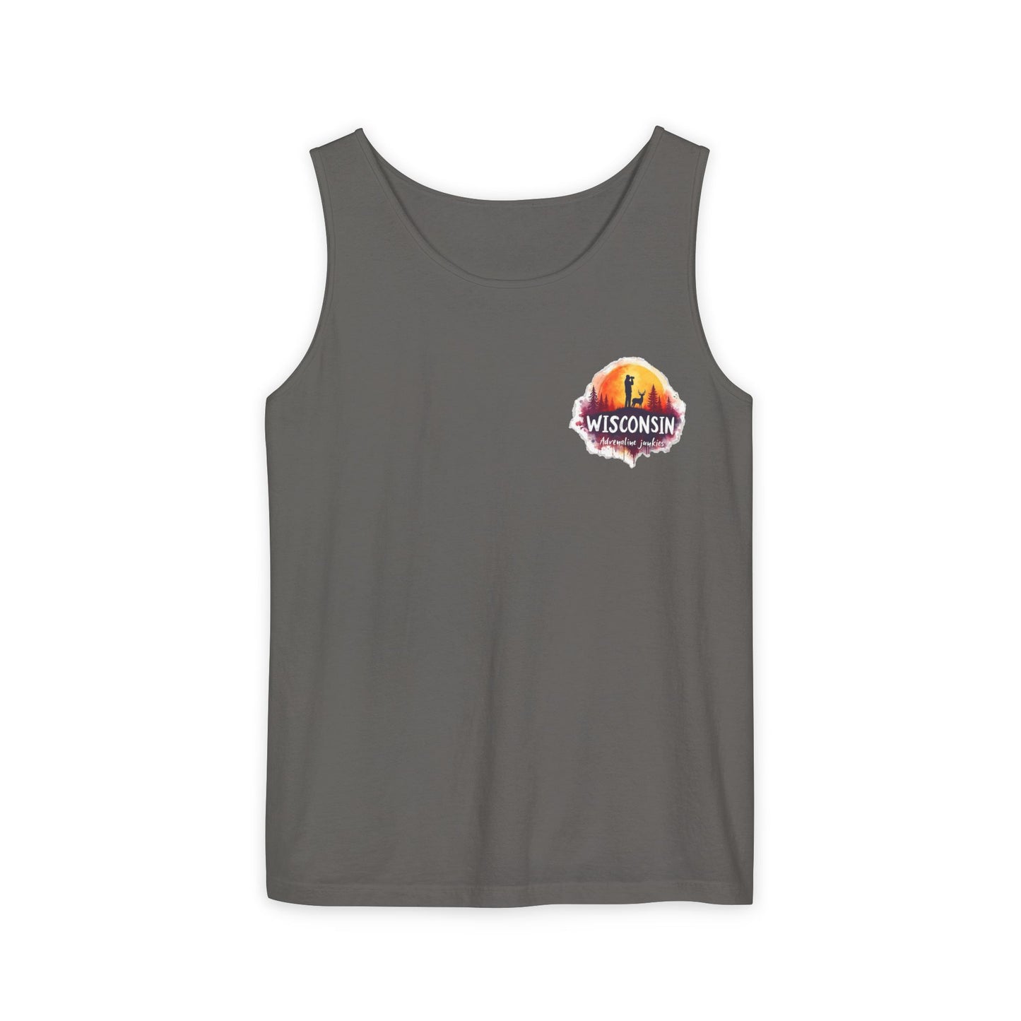 Wisconsin Adrenaline Junkies - Unisex Garment-Dyed Tank Top