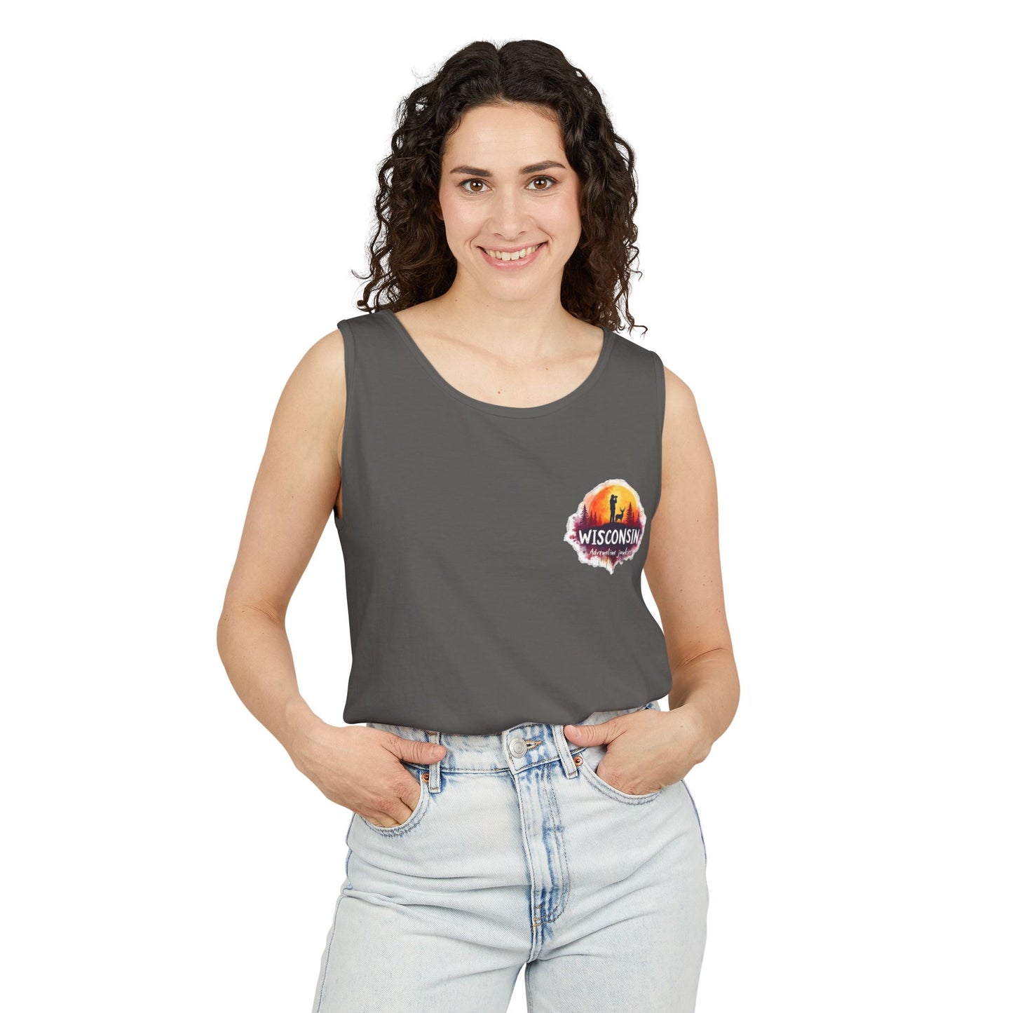 Wisconsin Adrenaline Junkies - Unisex Garment-Dyed Tank Top