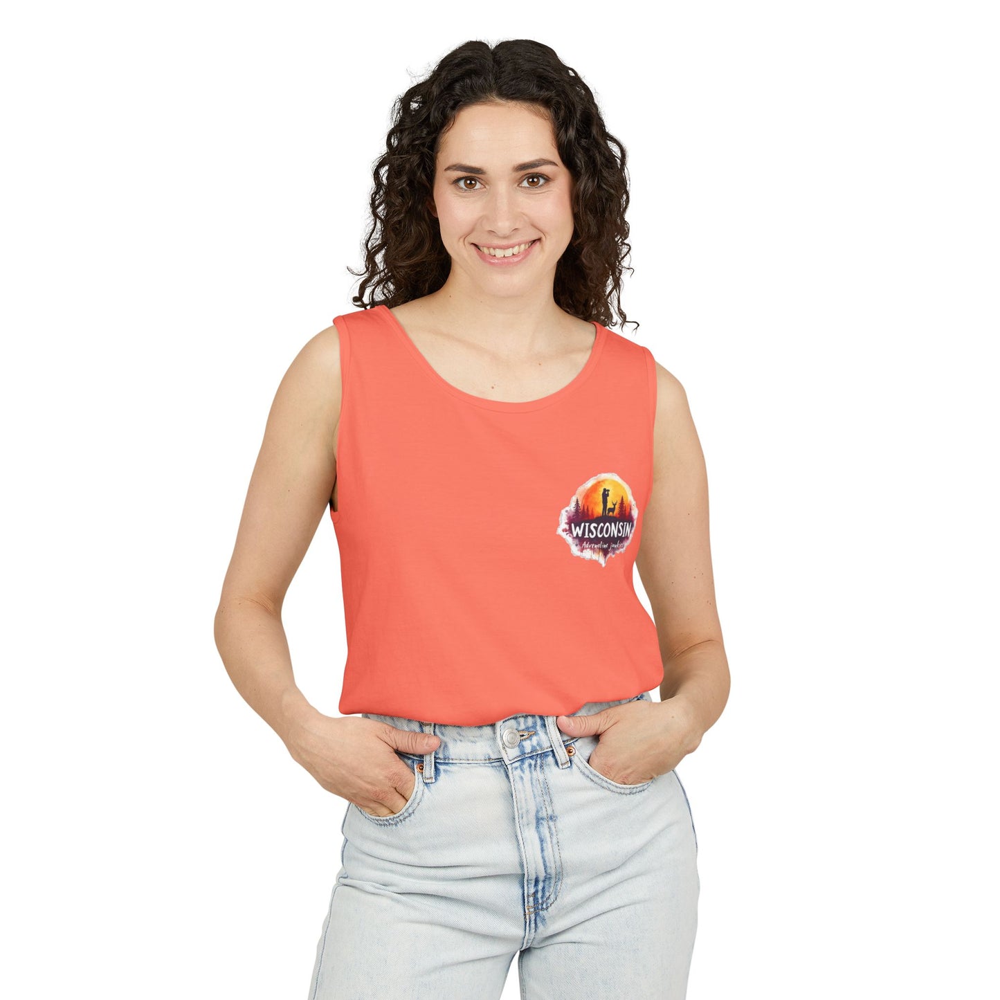 Wisconsin Adrenaline Junkies - Unisex Garment-Dyed Tank Top