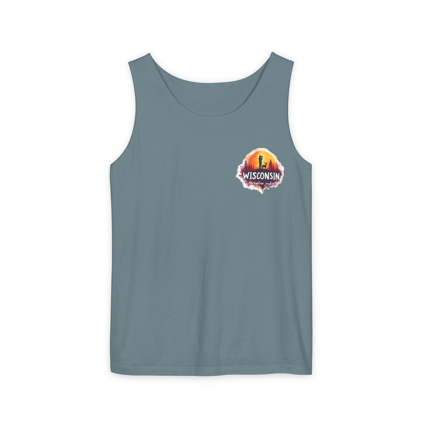 Wisconsin Adrenaline Junkies - Unisex Garment-Dyed Tank Top