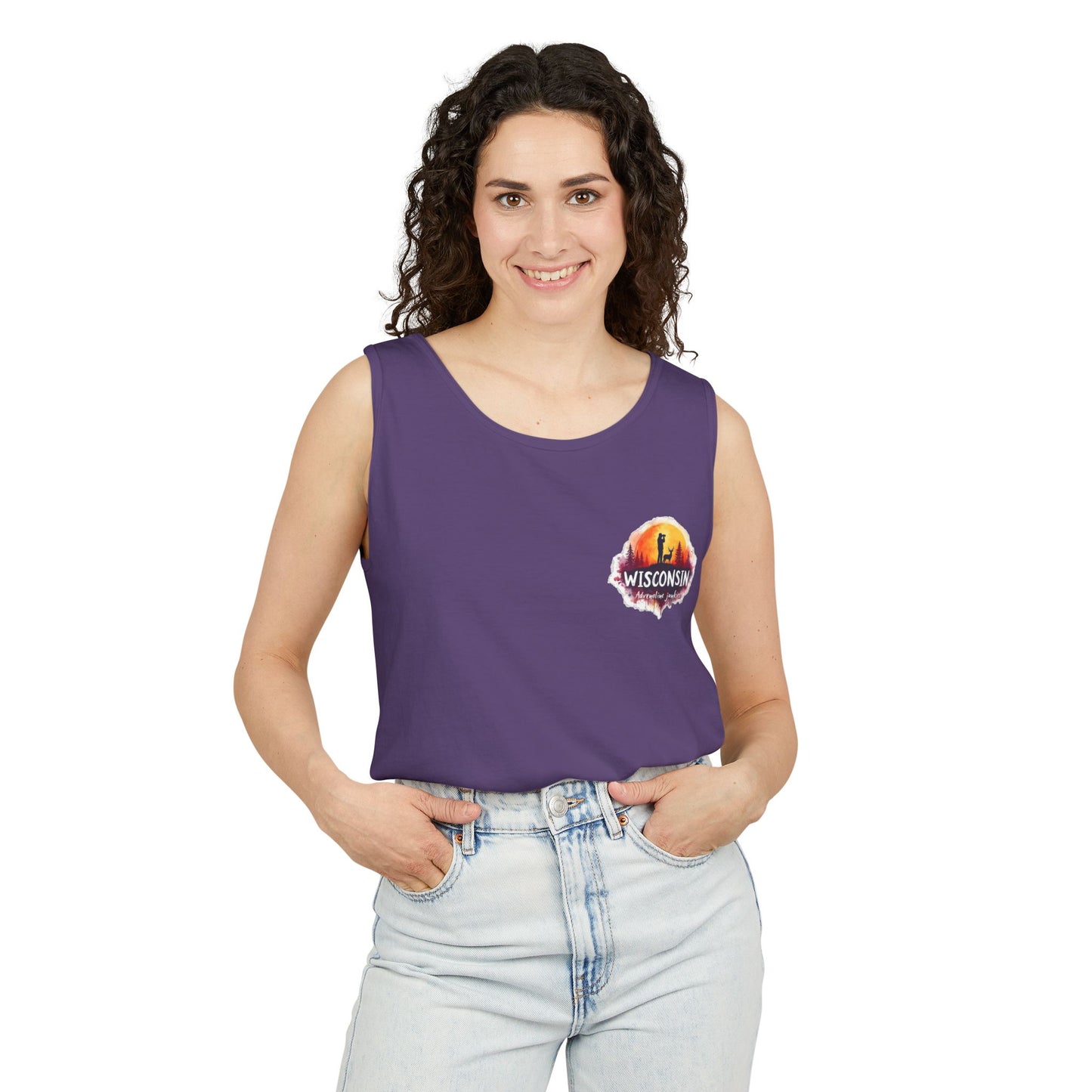 Wisconsin Adrenaline Junkies - Unisex Garment-Dyed Tank Top