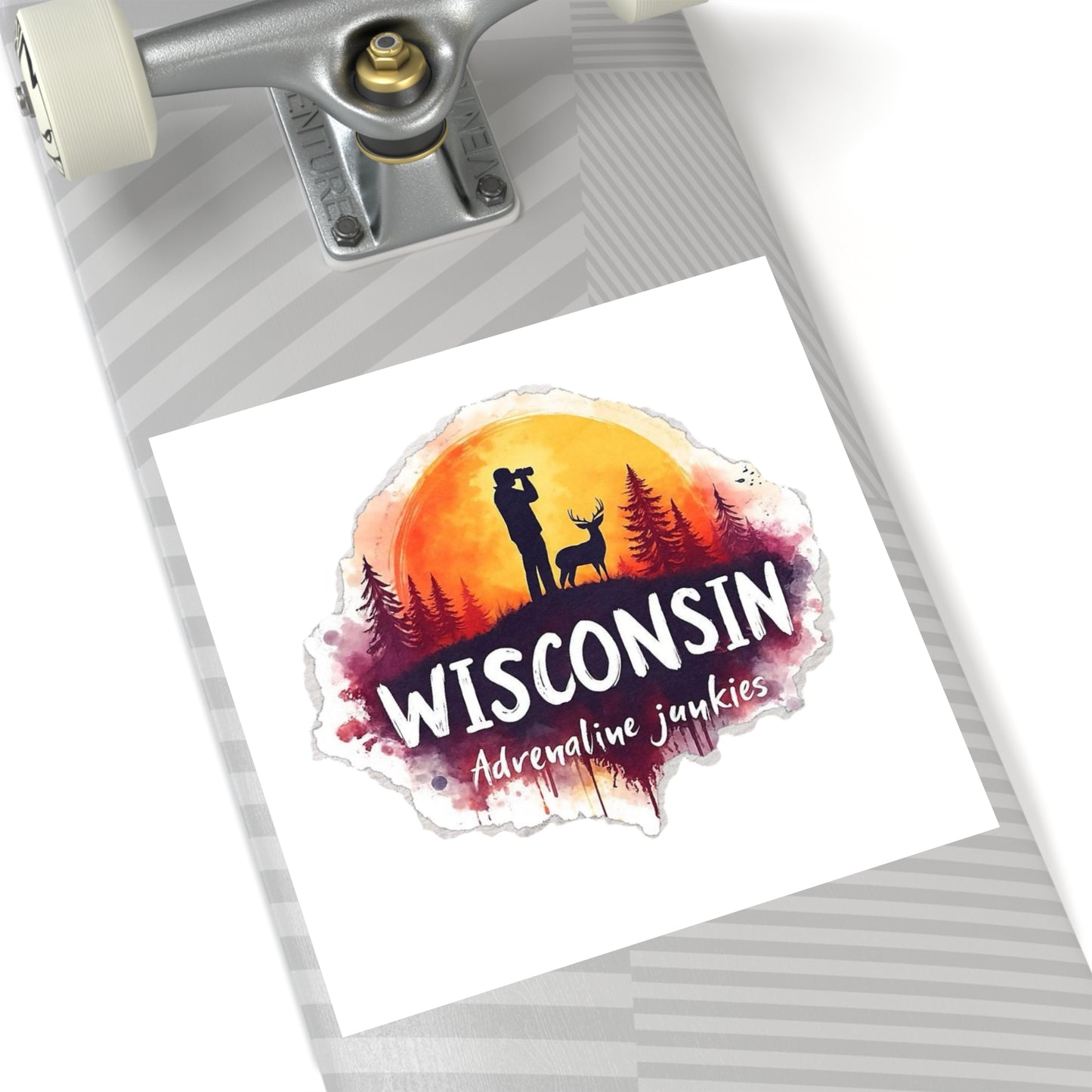 Wisconsin Adrenaline Junkies - Square Stickers, Indoor\Outdoor