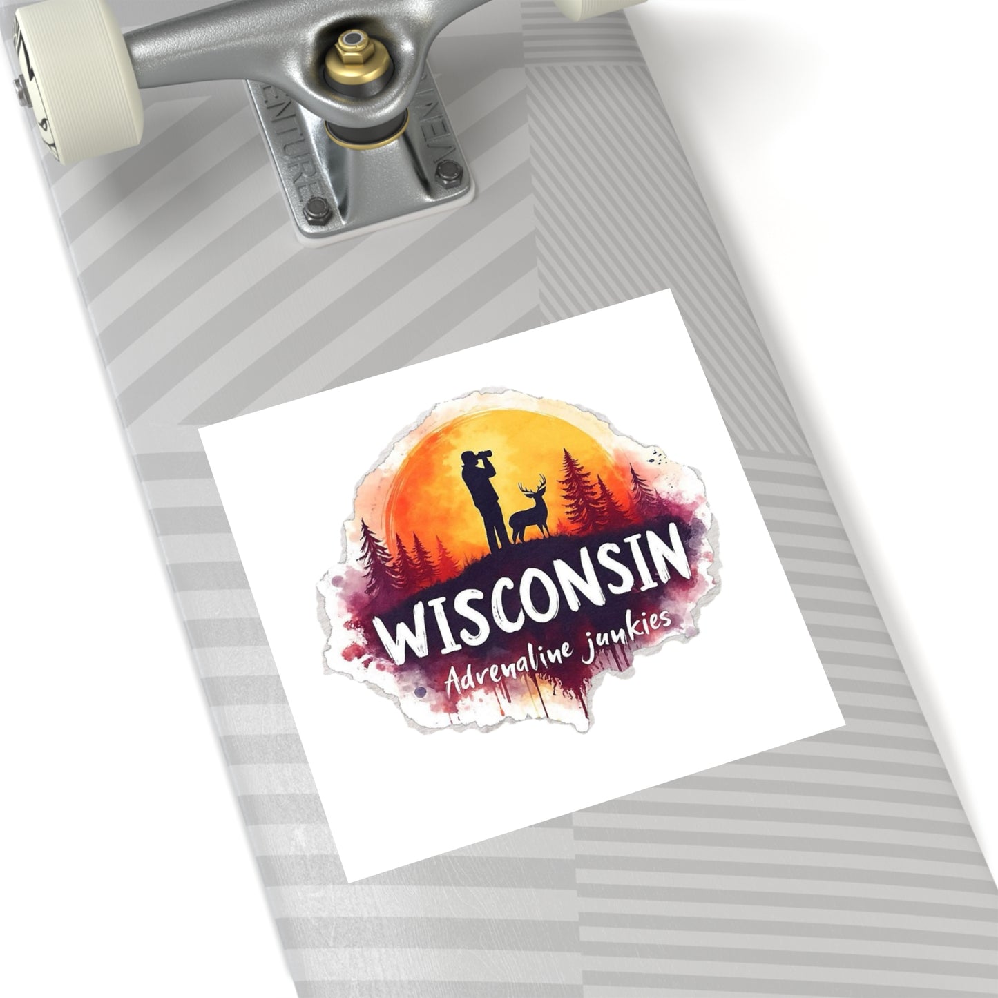 Wisconsin Adrenaline Junkies - Square Stickers, Indoor\Outdoor