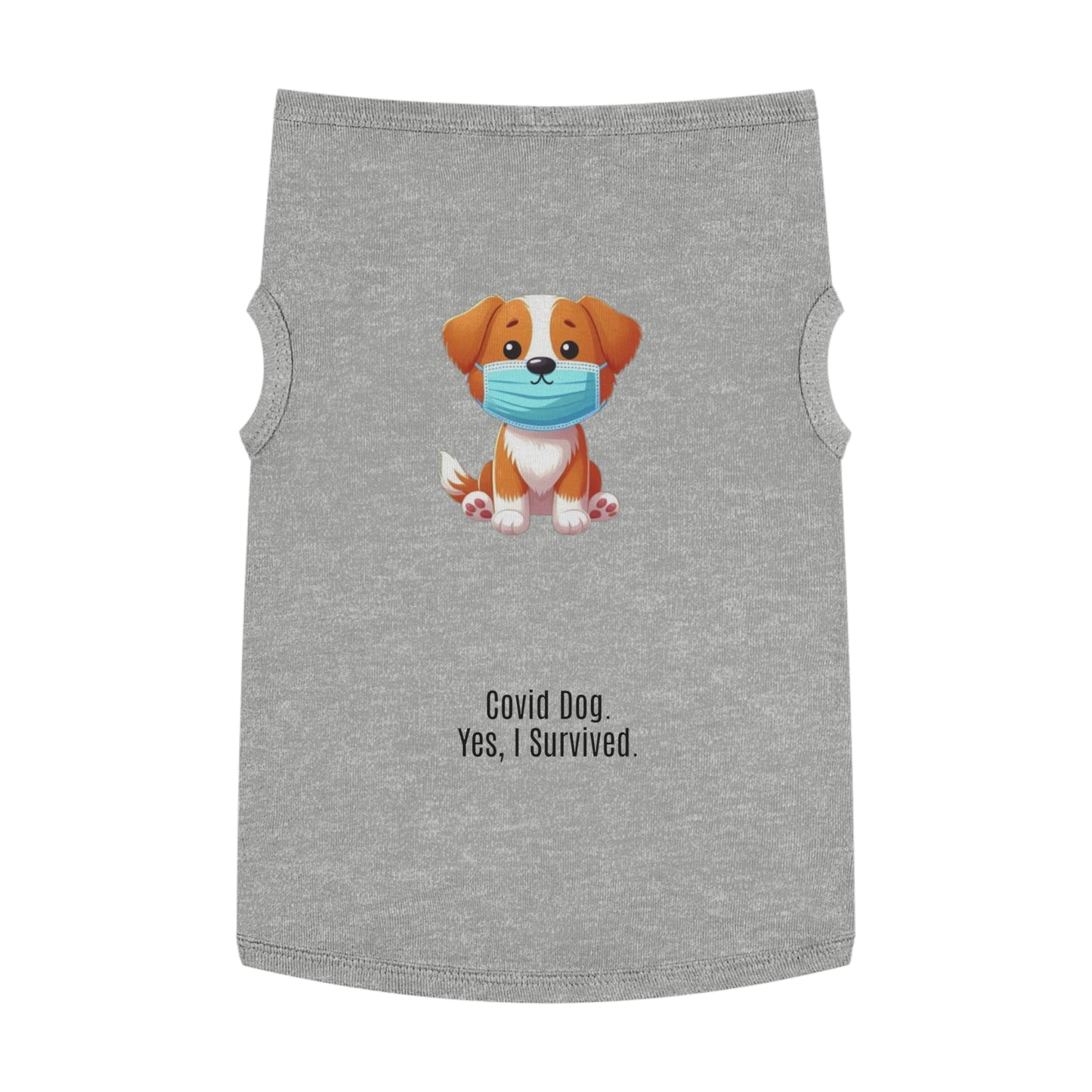 Train to Sustain - Covid Dog Pet Tank Top (Yes, I Survived)