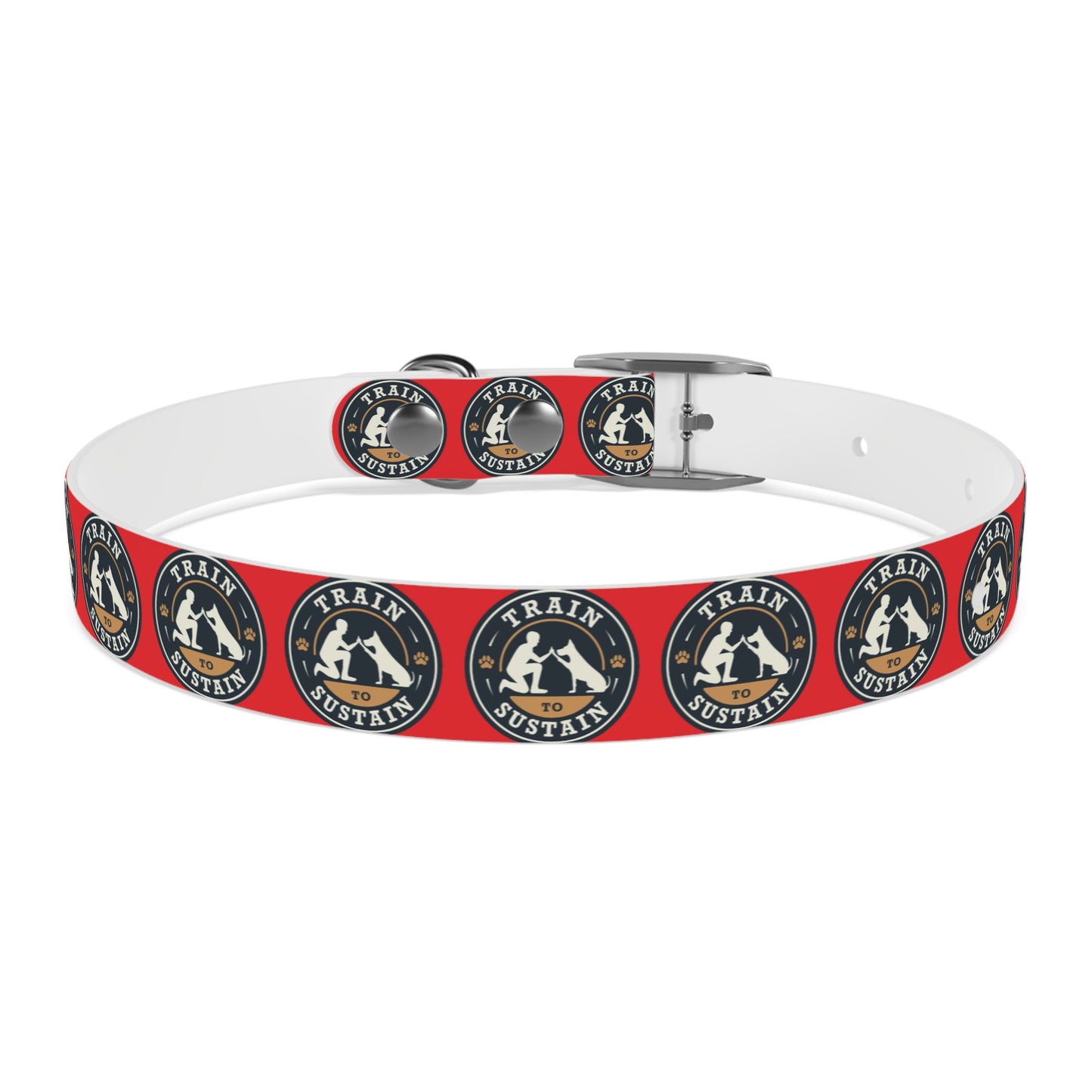 Train to Sustain Design - Dog Collar (Red)