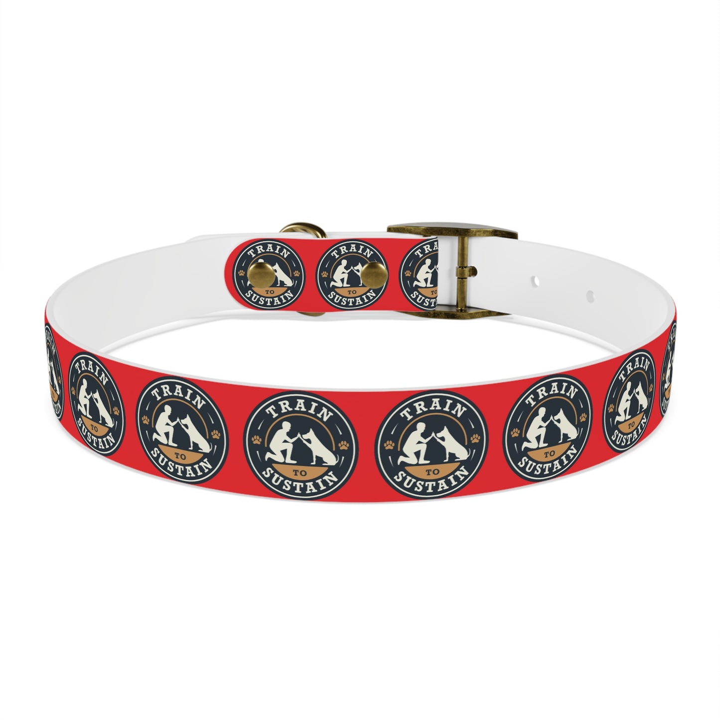 Train to Sustain Design - Dog Collar (Red)