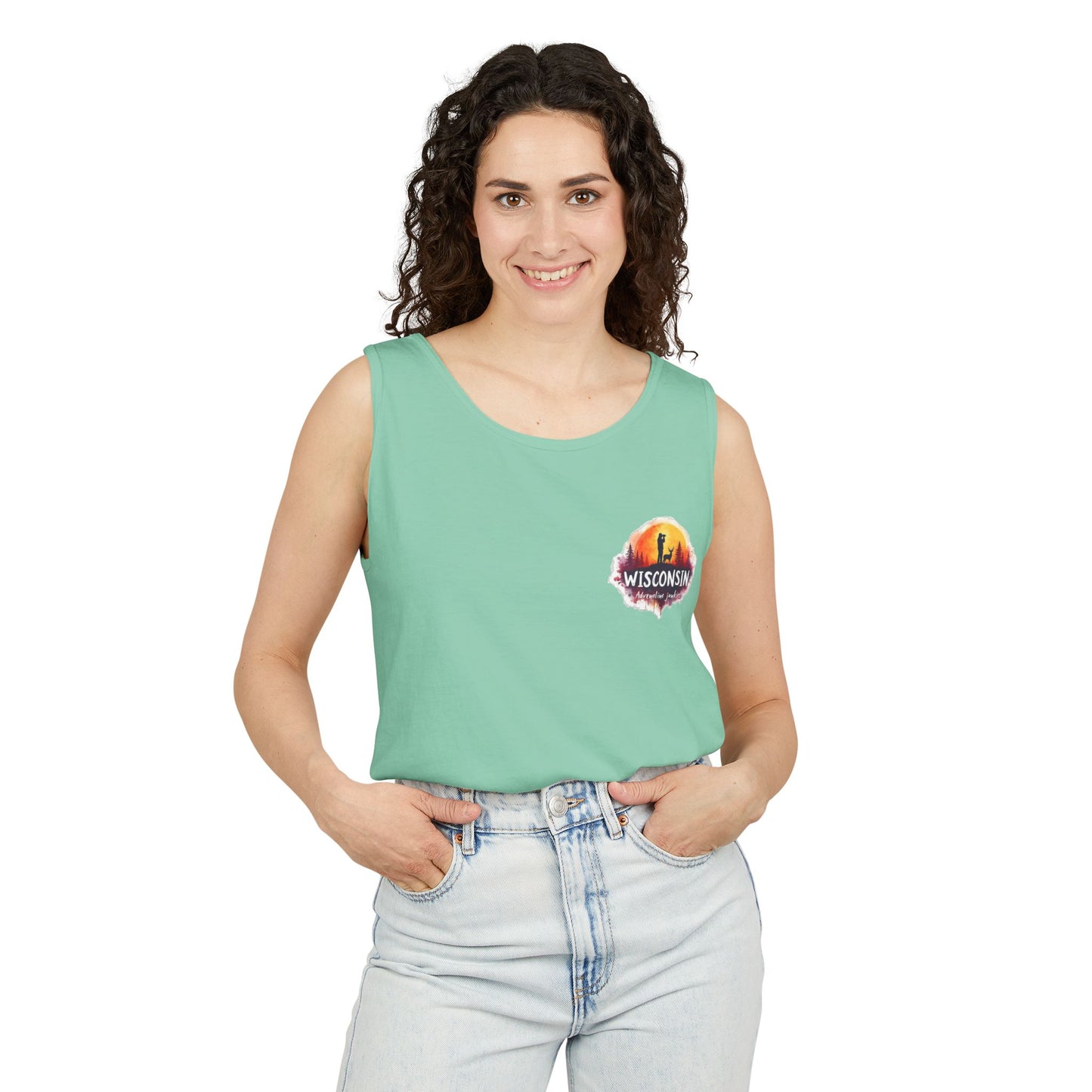 Wisconsin Adrenaline Junkies - Unisex Garment-Dyed Tank Top
