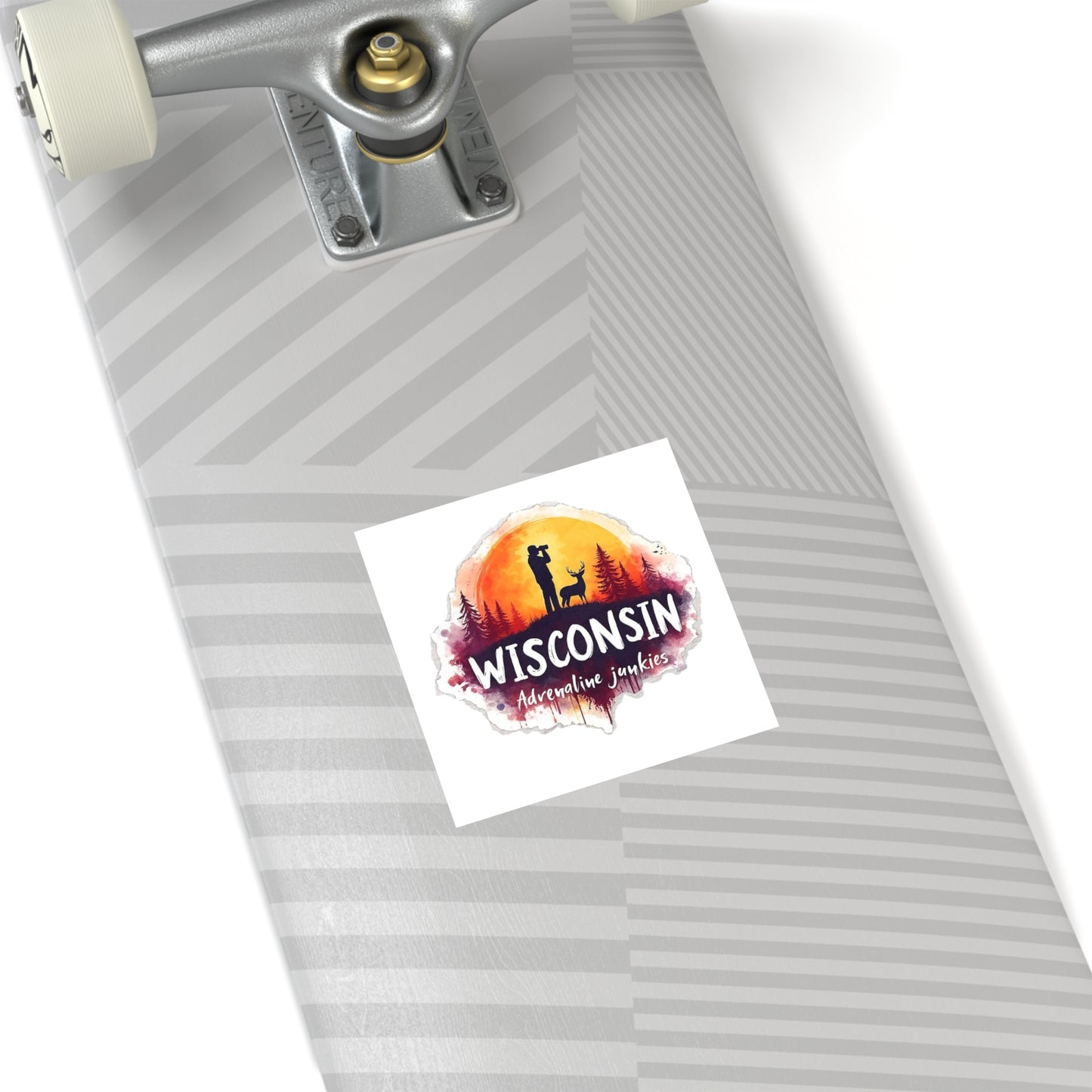 Wisconsin Adrenaline Junkies - Square Stickers, Indoor\Outdoor
