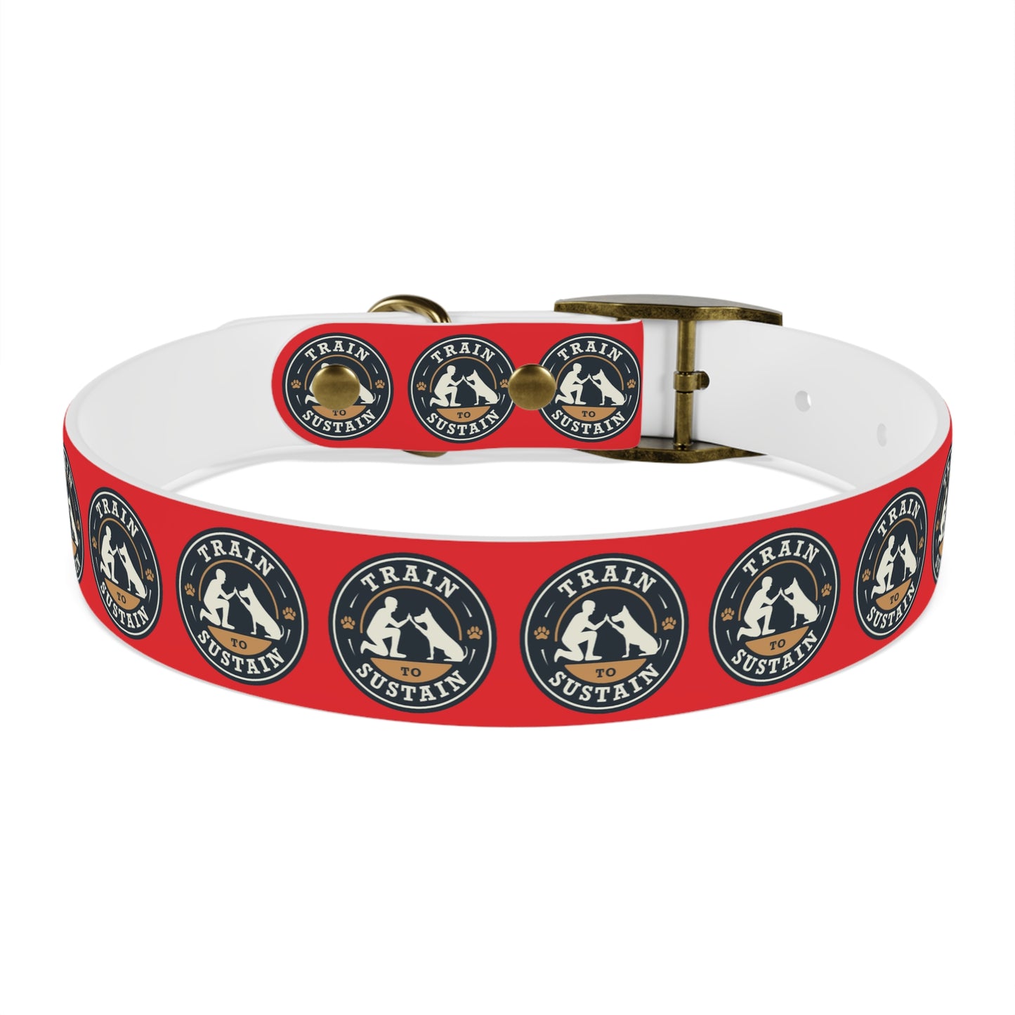 Train to Sustain Design - Dog Collar (Red)