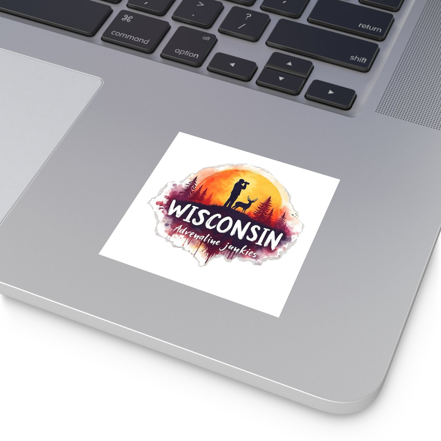 Wisconsin Adrenaline Junkies - Square Stickers, Indoor\Outdoor