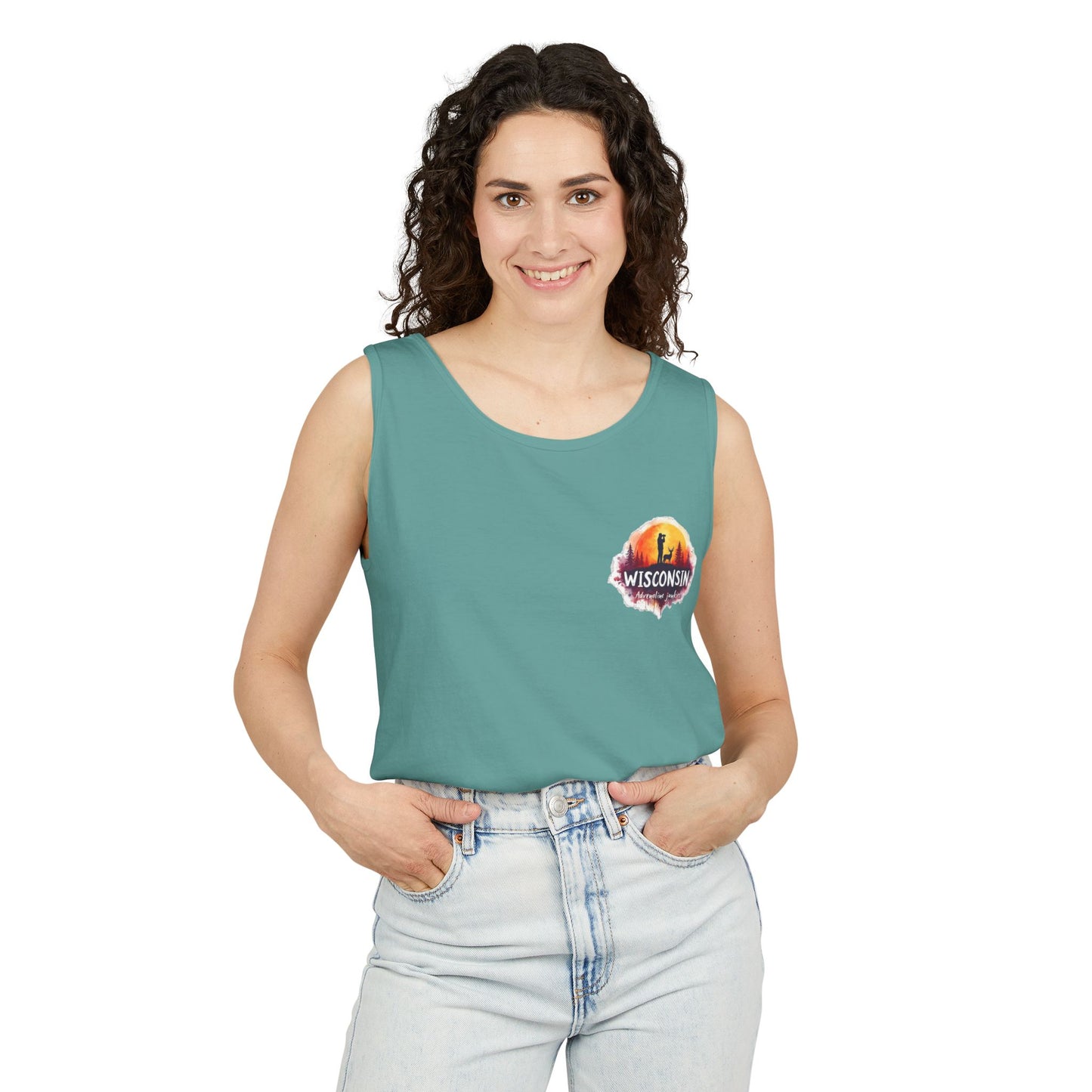 Wisconsin Adrenaline Junkies - Unisex Garment-Dyed Tank Top