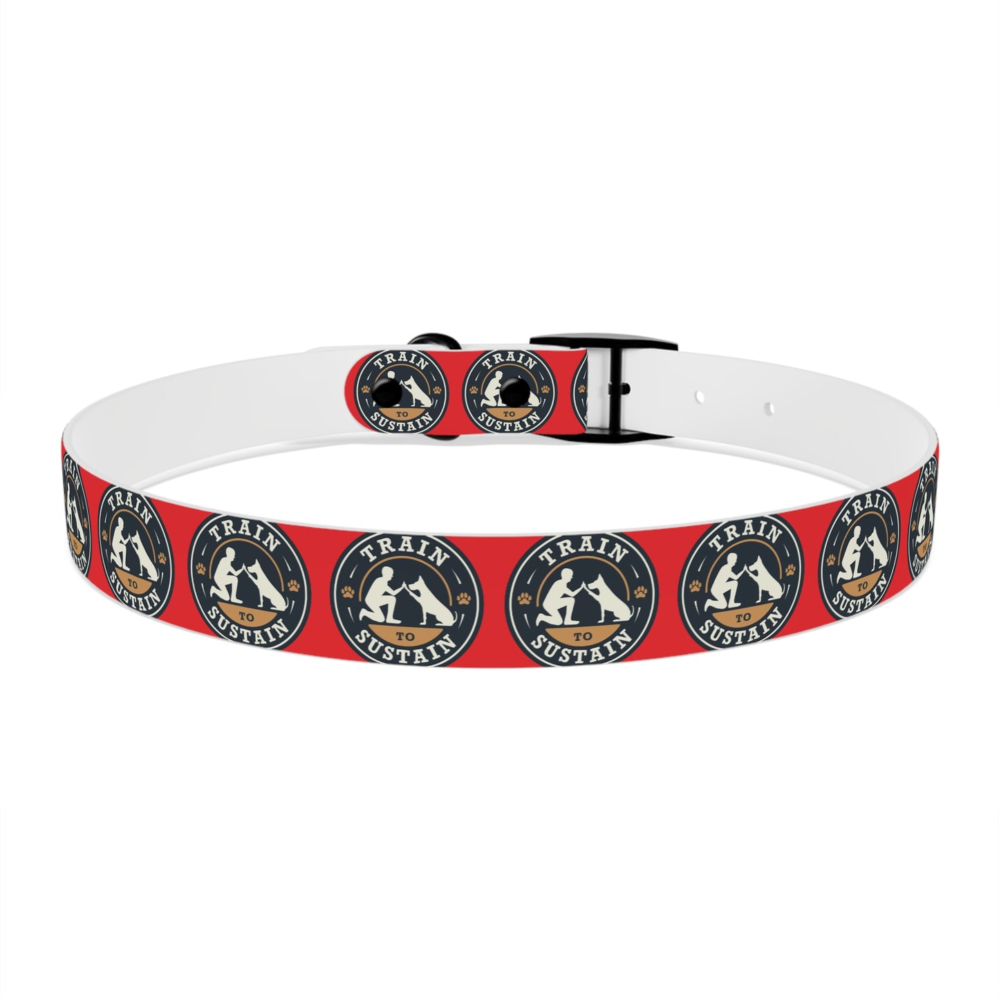 Train to Sustain Design - Dog Collar (Red)